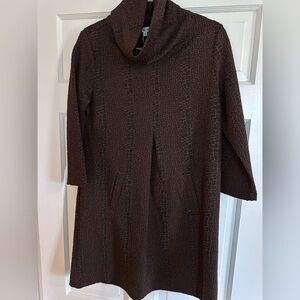 Cowl neck Tyler boe dress new with tags, brown and black